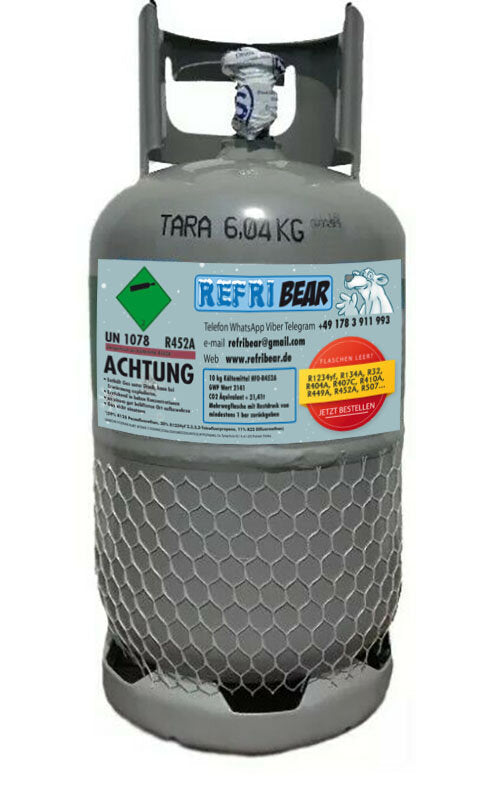 R452A 10kg in Eigentumsflasche Mehrweg Stahl